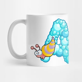 Letter A Fishy Bubbly Alphabet Mug